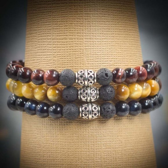 Psychic Gifts – Triple Aromatherapy Stretch Bracelets - Handmade to Order - Picture 1 of 2